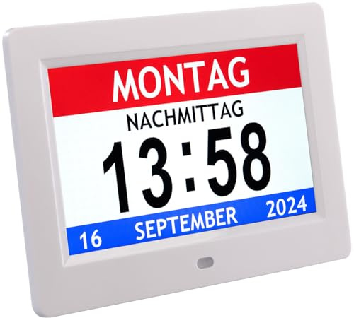 Horloge numérique 7 avec fonction rappel et cadre photo [infactory]