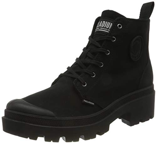 PALLADIUM-EU Femme Pallabase Twill Boots, Noir, 43 EU