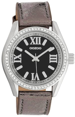 Oozoo Damen Armbanduhr Timepieces Analog Leder braun UOC10267 Analoguhr