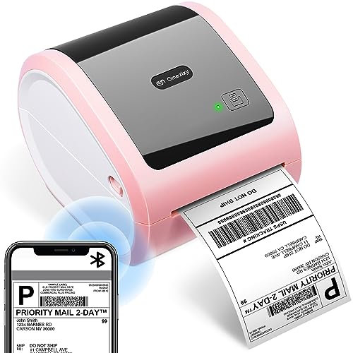 ASprink Bluetooth Thermal Printer DHL Label Printer - Labeling Device 4 x 6 Label Printer - Desktop Bluetooth Label Printer for Small Business, Compatible with Zalando, Otto, DHL