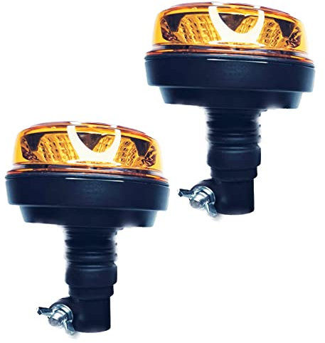 Matel Service Rundumleuchte LED mit 4 Blitzmuster 12V 24V ECE R65 R10 E9 für PKW LKW Traktor 2 Stücke set