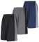 LukBerd Herren Lange Sportshorts Basketball Gym Schnell Trocken Camo Shorts mit Taschen, Schwanrz/Grau/Blau, XL