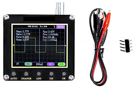 IGASHI Multimètre numérique Intelligent Rechargeable Oscilloscope numérique Portable Prise en Charge de la Bande passante analogique 2,5 MSa/s Signal PWM intégré Auto 80Khz