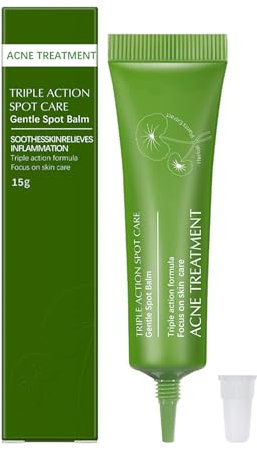 Anti Acne Face Cream, 3X Centella Face Ance Gel, Spot Cream for Acne Treatment and Spot Treatment Shrink Pores, Acne Scars Recovery, Control Sebum Secretion, Relieves Redness &Anti-Bacterial