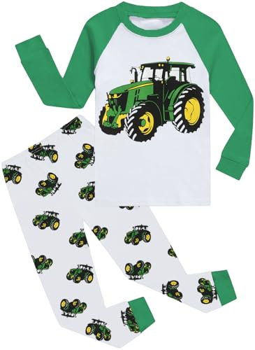 Little Hand Boys Tractor Pyjamas Cotton Pjs Set Toddler Kids Clothes Sleepwear Nightwear Long Sleeve Outfit 3-4 Years
