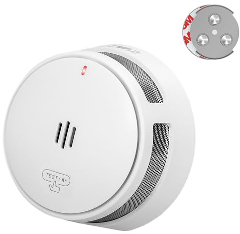 SAVS S10-W WLAN Rauchmelder Vernetzt - RF & WiFi Smart Rauchmelder, LinkSmart Konnektivität für 24 Geräte - Mobil App - 10 Jahre Batterie - Magnetische Montage ohne Bohren – Weiß