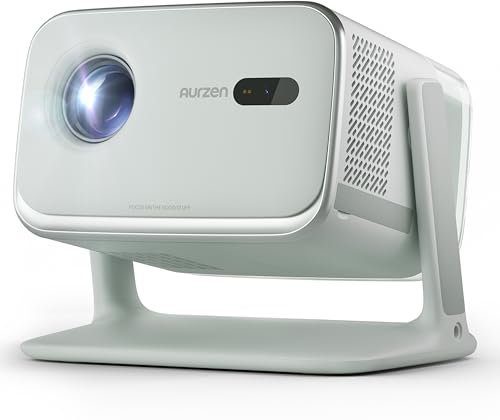 Aurzen Boom Mini 4-in-1 Smart Beamer mit Google TV, 4K Unterstützt Heimkino & Outdoor Projektor, 20W DoIby Audio, 500 ANSI Projector, ToF Autofokus & Trapezkorrektur, WLAN/Bluetooth/Handy (Grün)
