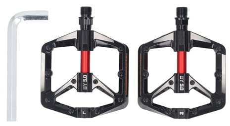 Reflekterande Dubbelbärande Cykelpedal, Aluminiumlegering Mountain Road Bike Pedal för Universella Cykler
