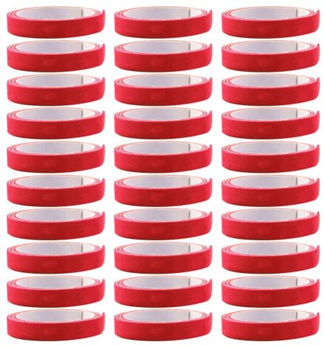 Vilgftyiet Cinta de borde de raqueta de tenis de mesa, banda de protección lateral de esponja para bordes de goma y cuchillas, 10 mm de ancho, paquete de 30 (rojo/azul/negro) rojo