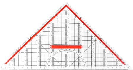 Righello Triangolare - Righello Triangolare Quadrato, Strumento Di Geometria Trasparente Per Cancelleria | Strumento Di Misurazione Della Geometria Trasparente | Righelli Geometrici Per Architetti