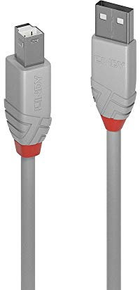 Lindy USB 2.0 Type A to B Cable - Anthra Line Grey, 0.5m