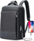 BOPAI Mochila Antirrobo de Capacidad Inteligente 15,6 Pulgadas Expandible Hombre Mochila para Portátil Multiusos Daypacks de USB Puerto Computadora Mochila Impermeable de Colegio Viaje Negocios Negro