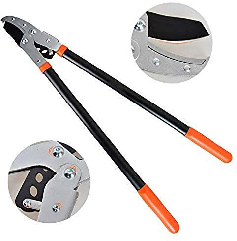 RONGJJ Gartenschere, Gartenschere Bypass Loppers 78 cm Schwere Hochleistungs-Astschere, Gebogener Eckhof-Gartenzweig & Blumenschnittwerkzeug