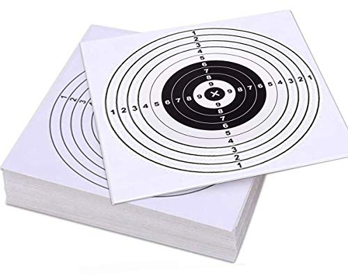 Remarkable Air Shot Paper Targets, 100 Pack 5.5in Papers Target for Pellet Trap Air Shot Targets and Shooting Range Pellet Catcher for Airsoft Training and Shooting Practice (White)