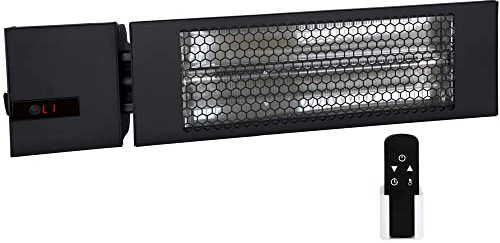 KING RK2015-RMT-BLK Electric Indoor/Outdoor Infrared Radiant Heater w/Remote, 24, 1500W / 208V