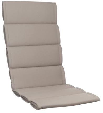 KETTtex EXKLUSIV Comfort Plus Auflage Hochlehner Taupe/Champagner I Gartenstuhl Polster 120x50x5/3cm I KTH1 Sitzauflage weich & robust I Stuhlauflage UV-beständig I Dessin 2314