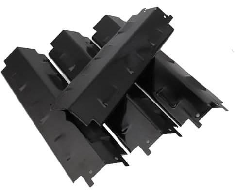 GriHero 37CM Brennerabdeckung Gasgrill Ersatzteile für Landmann, Outback, Enders, Uniflame, Barbecook, Tarrington House, Porzellan Stahl Heizplatte Flammenverteiler Gasgrill Zubehör, 4 Pack