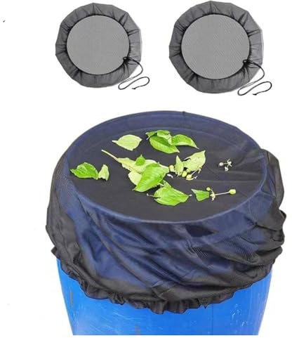 Mesh Cover for Rain Barrel,60cm/80cm/85cm Rain Barrel Net Cover with Drawstring,Water Collection Buckets Cover,for Preventing Fallen Leaves Debris and Small Objects in The Garden or Under The Eaves