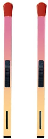 Confezione da 2 accendini a fiammifero a lunga portata, accendino a forma di fiammifero, accendino a butano ricaricabile, accendino antivento regolabile per candele, falò, cucina, campeggio, regalo di