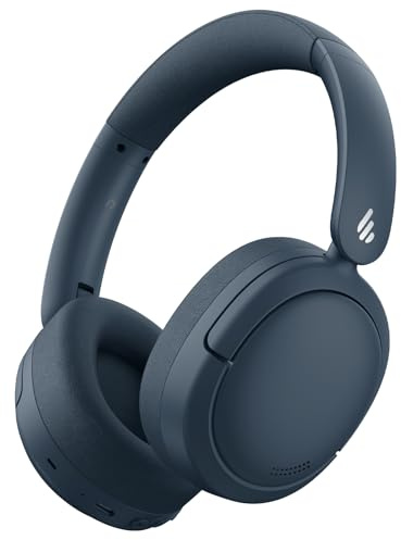 Edifier V80 Cuffie Cancellazione Attiva del Rumore Ibrida, Bluetooth 5.4, Chiamate chiare AI, 45 Ore Autonomia, Ricarica rapida, Pieghevole, Connessione multi-point, Personalizza con App - Blu navy