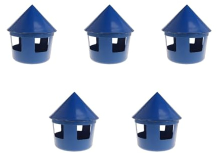 Psdndeww Alimentador de aves de corral de plástico dispensador de alimentos de pollo duradero automático contenedor de comida arena para caso de pato ganso para paloma F 1