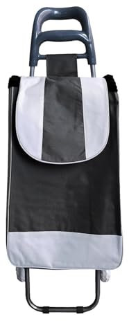 Michelino 38 L Einkaufswagen Trolley fahrbare Einkaufstasche Einkaufstrolley (schwarz)