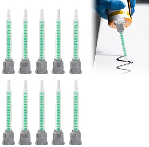 Lot de 10 mélangeurs statiques, buse de mélange pour colle 2K, embouts de mélangeur, buse de mélange de colle époxy, buse de mélange statique 1:1, mélangeur statique pour colle à 2 composants