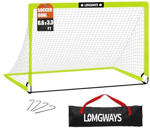 6.6x3.3 ft Portable Kids Soccer Goal with Carry Bag for Backyard