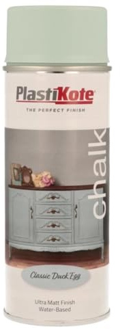 SuperGift.com 400ml, Heritage Chalk Spray Paint, Ultra Matt Finish (1, Classic Duck Egg)