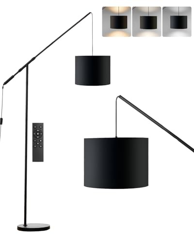 Lámpara de pie, lámparas de pie de arco modernas de 79 con altura ajustable y brillo y color regulables sin escalonamientos, lámpara de pie con control remoto, lámpara de pie alta para sala de estar
