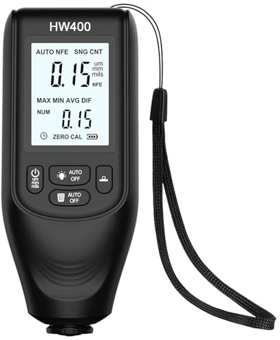 HW-400 Digitales Lackdickenmessgerät 0-2000UM Digitales Lackmessgerät Autolackdickenmessgerät for FE & NFE