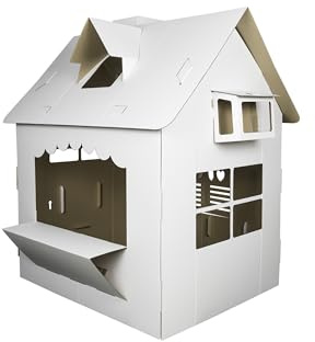 Tektorado - Casetta per Bambini - Negozio di Fiori XXL in Cartone a 5 Strati - da Decorare e dipingere da Soli - per Bambine e Bambini - 100x95x145 cm