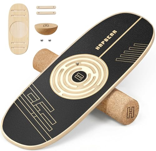 HAPBEAR Tabla de Equilibrio - Tabla de Balanceo de 6 Modos con Topes Ajustables, Tabla de Balanceo de Niveles Múltiples para Entrenador de Surf
