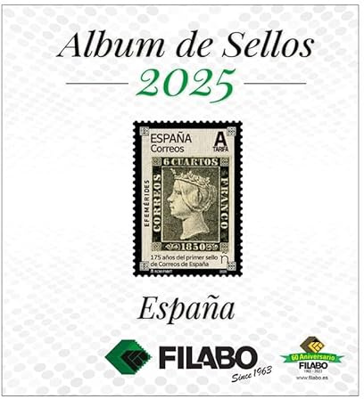 Filabo Álbum de Sellos España 2025 (Pruebas Cartulina Montado Negro)