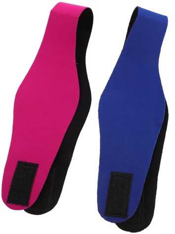 Didiseaon Lot de 2 Bandeaux de Natation en Néoprène Étanche pour Femme, Protection D'oreilles pour Bain et Sport, Motifs Dessin Animé, Taille L, Accessoires Élastiques Polyvalents