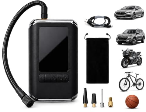 Gonfleur Pneus Voiture: Pompe a Velo Electrique Max 130 Psi, Portable Ultra-Mini Rechargeable Gonfleur Electrique avec Manomètre Numérique pour Vélos électriques Vélos De Montagne