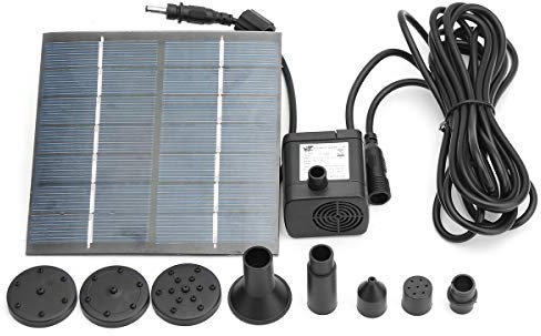 TuToy Jt-180 1.4W 7V Solar Panel Power Fountain Pump Outdoor Garden Pond Pool Submersible Water Pump Kit-
