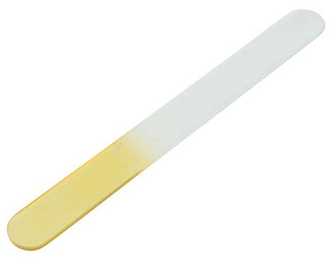 Yellow Glass Nail Files Manicure Nail Files With Protective Case
