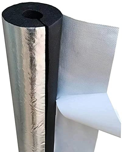 DEYLK Isolierung Heizungsrohre, Selbstklebendes Frostschutz Isolierrohr für Den Außenbereich, Rohrisolierung Schaumstoff Schwarz für Klimaanlage Solar Wasserrohr, 20mm Wandstärke (ID : 50mm/1.96in)