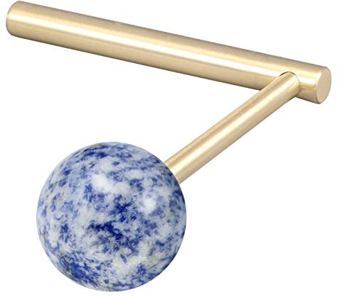 rockcloud 2 Stück Kristallstein-L-förmige Vorhanghalter für Wand, Vorhang-Raffhalter für Vorhänge, Wandmontage, Haken für Heimbüro, Dekoration, Sodalith