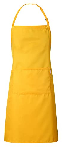 Zihuatailer Orange Yellow Aprons for Women and Men Baking Cooking Painting