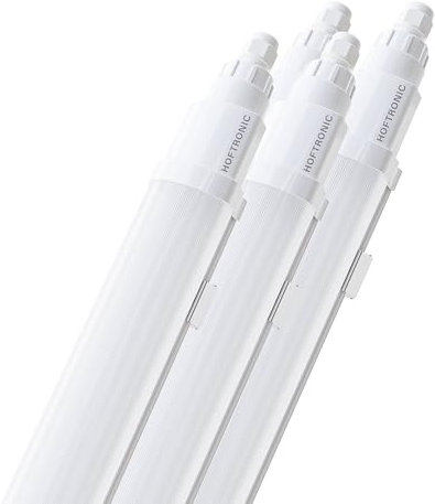 HOFTRONIC - Q-Series - 4er Pack LED Feuchtraumleuchte 150cm - IP65-48W 5760 Lumen - 4000K neutralweiß - IK08 - Verknüpfbar Schnellverbindung - Kellerleuchte, Feuchtraum Wannenleuchte