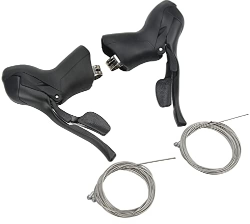 Agatige Leve Freno Bicicletta Cambio 3x7 7 8 9 velocità Cambio V Cavo Freno per Moutain Bike, Bici da Strada, MTB, BMX, Fixie Gear, Ciclismo