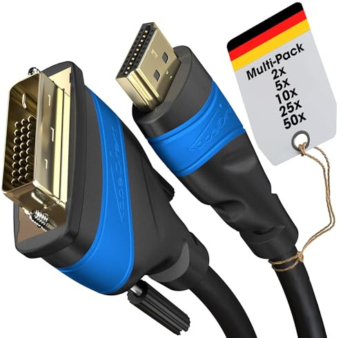 KabelDirekt – 10x Cable Adaptador HDMI-DVI – 10x1,5m