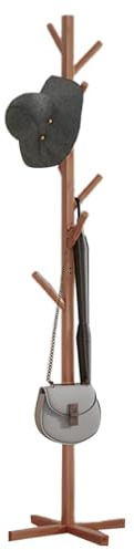 Genérico Perchero De Pie,Perchero - Árbol de abrigo de madera - Perchero Independiente con Ganchos Múltiples, Percheros De Madera para Dormitorio, Pasillo, Sombreros, Abrigos