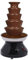 Torre de 5 niveles 7 lb de gran capacidad de acero inoxidable fuente de chocolate caliente comercial fondue para bodas fiestas grandes negro