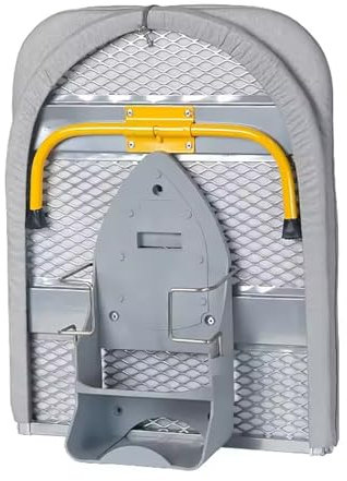 NEWFUN Bügelbrett Klappbar, Tischbügelbrett Klappbar, Tischbügelbrett, Klappbare Tischbeine für Platzersparnis, Kompaktes Bügelbrett mit Bügeltischhalter, Bügeln Schnell und Einfach, Grau,89x33cm