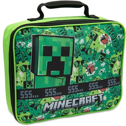 Minecraft Kids Lunch Bag with Insulated Lining Childrens School Lunchbag