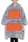 KFUBUO Heated Electric Wearable Blanket Throw Battery Operated Portable USB Cordless Outdoor Hoodie Sweatshirt (Heated Blanket Light Grey)