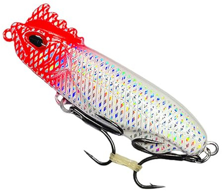 Wobbler Angelköder, 12g Hecht Köder mit Scharfem Dreizackigem Haken, Jerkbait mit Geräuschen, die Fische Anlocken, Kunstköder für Hecht, Zander, Barsch, Forelle, Zander Köder für Süß und Salzwasser